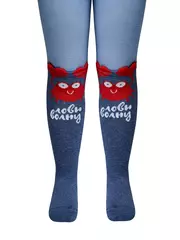 Колготки детские tip-top (мордашки) 688 джинс, , 80-86 (14), CONTE-KIDS, - 2