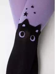 Колготки детские tip-top (мордашки) 689 черный-сиреневый, , 80-86 (14), CONTE-KIDS, - 4