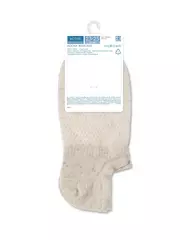 Ультракороткие носки active со льном и ажурным рисунком "сетка" 251 бежевый, , 36-38 (23-25), CONTE ELEGANT, - 4