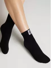 Матовые носки с сияющей термоаппликацией conte fantasy nero, , 36-38 (23-25), CONTE ELEGANT, - 4