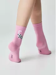 Носки женские хлопковые happy 608 мальва, , 36-39 (23-25), CONTE ELEGANT, - 3