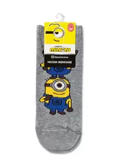 Носки женские minions (укороченные) 307 серый меланж, , 38-39 (25), БРЕСТСКИЕ, - 3