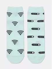 Носки женские happy с рисунками 613 бледно-бирюзовый, , 36-39 (23-25), CONTE ELEGANT, - 4