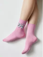 Носки женские хлопковые happy 608 мальва, , 36-39 (23-25), CONTE ELEGANT, - 4