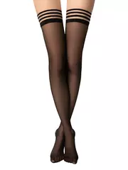 Чулки женские в мелкую сеточку cabaret nero, , 27-29 (3/4), CONTE ELEGANT, - 2