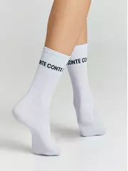 ​удлиненные женские носки active 619 бледно-фиолетовый, , 36-38 (23-25), CONTE ELEGANT, - 2