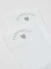 Матовые носки с сияющей термоаппликацией perfectly fantasy bianco, , 36-38 (23-25), CONTE ELEGANT, - 5