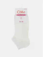 Короткие женские хлопковые носки classic 016 молочный, , 36-38 (23-25), CONTE ELEGANT, - 6