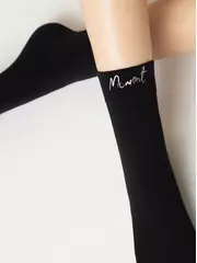 Матовые носки с сияющей термоаппликацией moment fantasy silver-nero, , 36-38 (23-25), CONTE ELEGANT, - 6