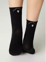 Матовые носки с сияющей термоаппликацией perfectly fantasy nero, , 36-38 (23-25), CONTE ELEGANT, - 4