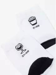 Женские хлопковые носки happy с рисунками 611 белый, , 36-39 (23-25), CONTE ELEGANT, - 5