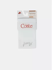 Матовые носки с сияющей термоаппликацией moment fantasy silver-bianco, , 36-38 (23-25), CONTE ELEGANT, - 6