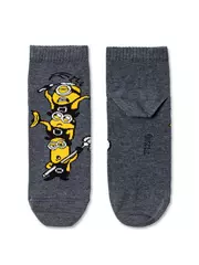 Носки женские minions (укороченные) 305 т.серый меланж, , 38-39 (25), БРЕСТСКИЕ, - 2
