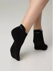 Ультракороткие хлопковые женские носки active с «язычком» 205 черный, , 36-37 (23), CONTE ELEGANT, - 5