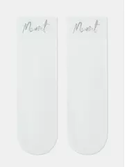 Матовые носки с сияющей термоаппликацией moment fantasy silver-bianco, , 36-38 (23-25), CONTE ELEGANT, - 4