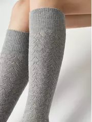 Гольфы женские хлопковые classic 010 серый, , 36-39 (23-25), CONTE ELEGANT, - 4