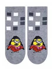 Носки мужские minions брестские 2138 (укороченные) 296 серый меланж, , 44-45 (29), БРЕСТСКИЕ, - 1