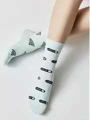 Носки женские happy с рисунками 613 бледно-бирюзовый, , 36-39 (23-25), CONTE ELEGANT, - 2