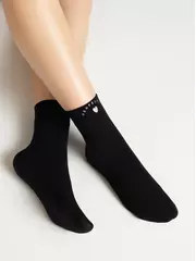 Матовые носки с сияющей термоаппликацией perfectly fantasy nero, , 36-38 (23-25), CONTE ELEGANT, - 5