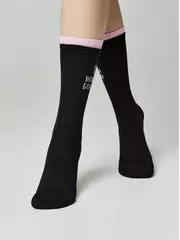 ​удлиненные женские носки с надписью «ножка богини» active 600 черный, , 36-38 (23-25), CONTE ELEGANT, - 2