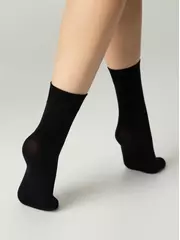 Матовые носки с сияющей термоаппликацией perfectly fantasy nero, , 36-38 (23-25), CONTE ELEGANT, - 2