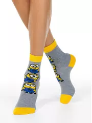 Носки женские minions (средней длины) 309 серый меланж, , 36-37 (23), БРЕСТСКИЕ, - 1