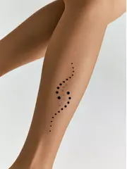 Тонкие женские колготки sheen со стразами bronz, , 2, CONTE ELEGANT, - 3