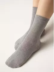 Женские носки из хлопка 3dsocks 000 серый меланж, , 36-38 (23-25), CONTE ELEGANT, - 4