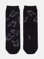 Носки женские happy с рисунками 610 черный, , 36-39 (23-25), CONTE ELEGANT, - 5