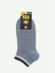 Короткие мужские носки esli basic 157 темно-серый, , 43-45 (27-29), ESLI, - 3