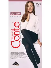 Колготки женские conte cotton 450 den, , 4, CONTE ELEGANT, - 1