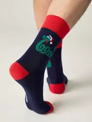 Мужские новогодние носки diwari new year 210 темно-синий, , 42-45 (27-29), DIWARI, - 3