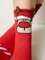 Носки женские новогодние conte new year 629 красный, , 36-39 (23-25), CONTE ELEGANT, - 4