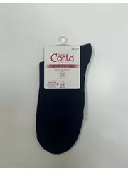Хлопковые женские носки conte classic 000 темно-синий, , 38-39 (25), CONTE ELEGANT, - 3