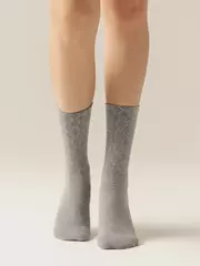 Хлопковые удлиненные носки active 620 серый, , 36-38 (23-25), CONTE ELEGANT, - 2
