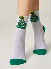 Носки женские new year 630 светло-серый, , 36-39 (23-25), CONTE ELEGANT, - 2