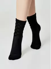 Женские махровые носки из хлопка conte comfort 550 черный, , 38-39 (25), CONTE ELEGANT, - 3