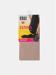 Теплые женские колготки estera 300 beige, , 4, ESLI, - 6