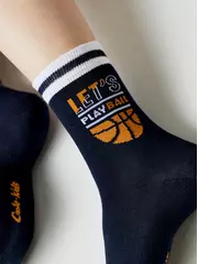 Теплые носки для мальчика с махровой стопой conte-kids 756 темно-синий, , 20, CONTE-KIDS, - 3