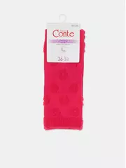 Теплые женские махровые носки из хлопка конте comfort 548 малиновый, , 36-38 (23-25), CONTE ELEGANT, - 5