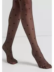 Колготки в горошек conte desire grafit, , 3, CONTE ELEGANT, - 5