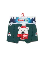 Детские колготки new year "белый мишка" с пушистой нитью 540 темно-бирюзовый, , 62-74 (12), CONTE-KIDS, - 3