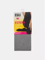 Хлопковые колготки esli estera 300 den grey, , 4, ESLI, - 5