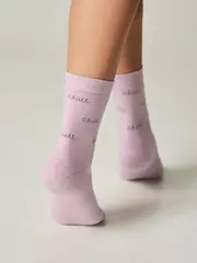 Женские носки с махровой стопой esli perfect 568 пепельно-розовый, , 36-39 (23-25), ESLI, - 3