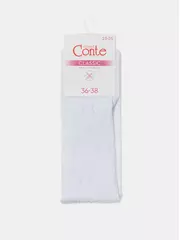 Носки женские (ажурные, без резинки) classic 628 белый, , 39-41 (25-27), CONTE ELEGANT, - 5