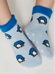 Антискользящие махровые носки sof-tiki 537 голубой, , 12, CONTE-KIDS, - 1