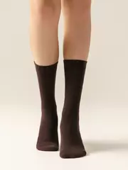 Удлиненные женские носки active 620 шоколадный, , 36-38 (23-25), CONTE ELEGANT, - 3