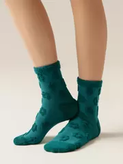 Женские махровые носки из хлопка conte comfort 548 темно-бирюзовый, , 36-38 (23-25), CONTE ELEGANT, - 2