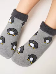 Махровые носки с отворотом (антискользящие) sof-tiki 537 серый, , 12, CONTE-KIDS, - 2