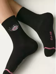 Детские носки с махровой стопой софтики 523 черный, , 22, CONTE-KIDS, - 1